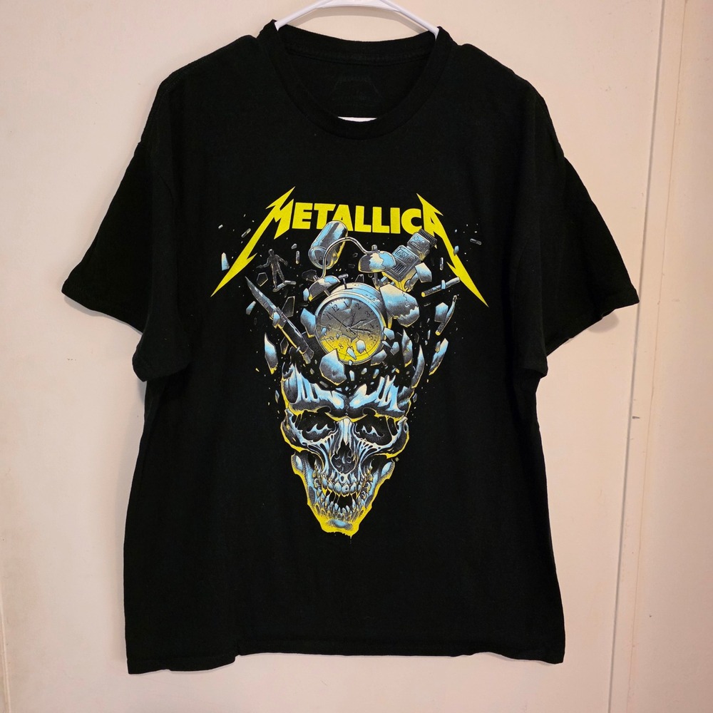 Metallica 2025 M72 World Tour Mens T Shirt Size XL Black North America Band Tee
